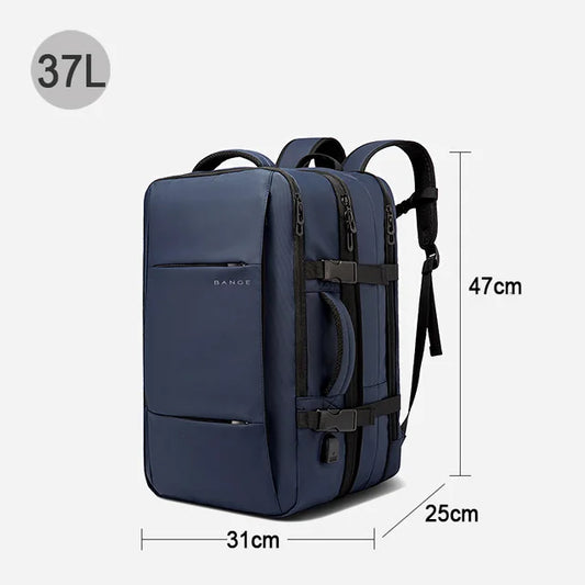 BANGE Expandable Waterproof Laptop Backpack – 17.3" Travel & Hiking Bag for Men