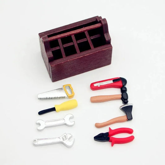 Diorama Toolbox Model – Miniature Alloy Tool Set for Dollhouse & Scene Decoration