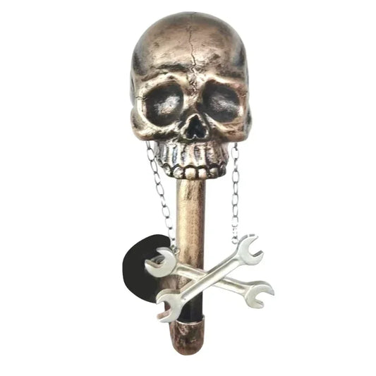 Skull Wall-Mounted Helmet Holder – Decorative Helmet Rack Stand for Coats & Indoor Display