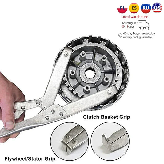 Universal Motorcycle Clutch Holding Tool – Hub Basket & Flywheel Removal Wrench
