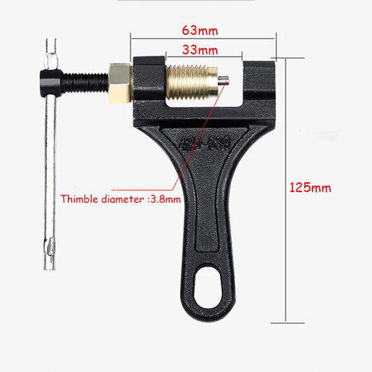 Universal Chain Breaker & Link Splitter Tool – Carbon Steel Pin Remover for 420–530 Chains