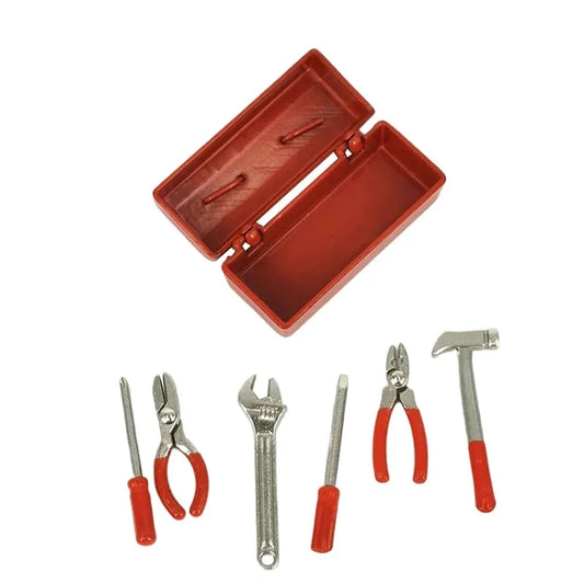 Diorama Toolbox Model – Miniature Alloy Tool Set for Dollhouse & Scene Decoration