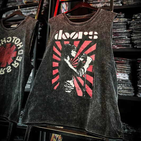 Vintage Washed American Rock Band Tank Top – Men’s Sleeveless Cotton Gym & Streetwear Vest (Summer 2025)