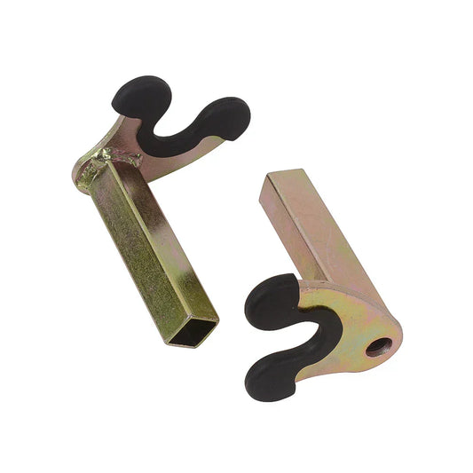 1 Pair Motorcycle Bike Stands – Wheel Support Swing Arm Lift with Hook Fork U-Style & Rubber L-Type
