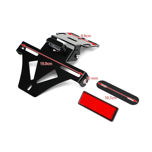 Artudatech Universal Motorcycle License Plate Holder – Adjustable Angle Frame Bracket for Motorbikes