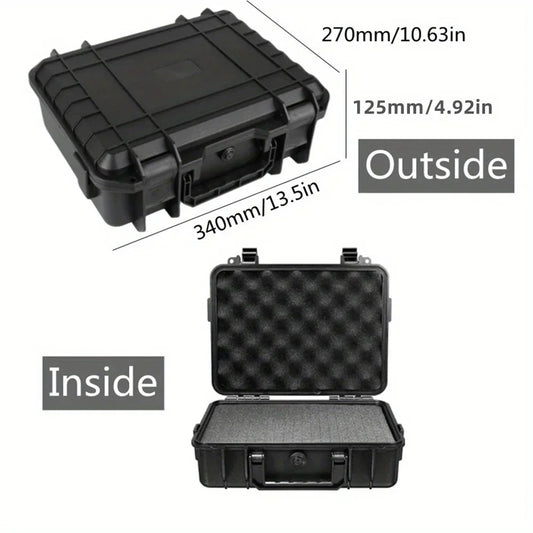 Waterproof Hard Carry Case Toolbox – Impact-Resistant Storage Box with Pre-Cut Foam Insert