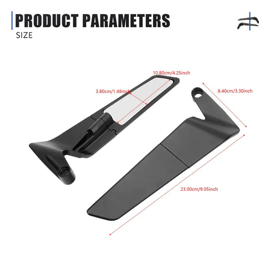 Adjustable Side View Mirror Wind Wing Sports Winglets Kit – For Suzuki GSX-S1000, GSX-S950, GSX-S750